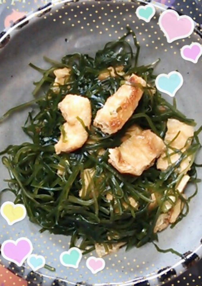 副菜に☆切り昆布と油揚げのめんつゆ炒め-レシピのメイン写真