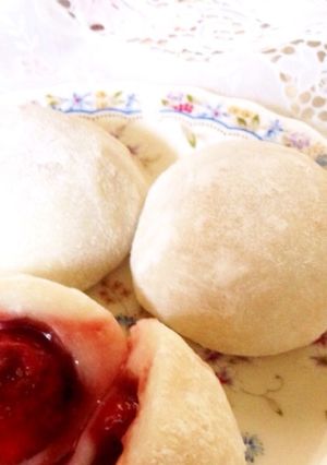 レンジで簡単！もち粉でいちご大福-レシピのメイン写真