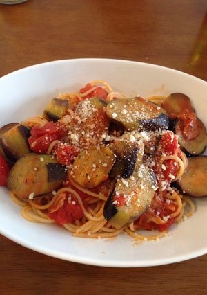 シンプルに♪ ナスのトマトソースパスタ-レシピのメイン写真