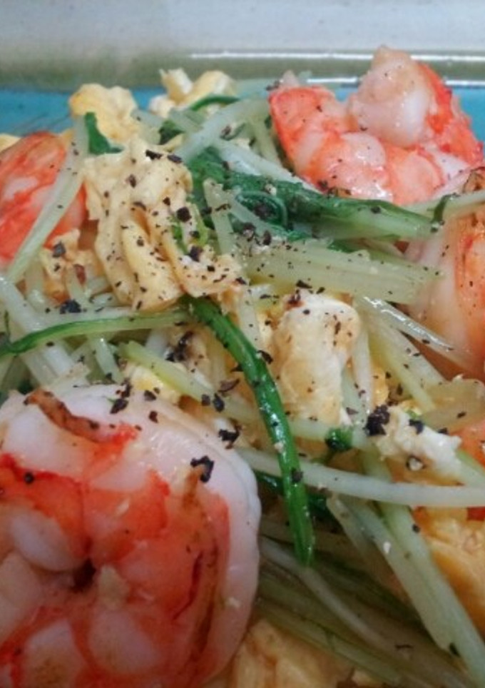海老と水菜の中華炒め-レシピのメイン写真