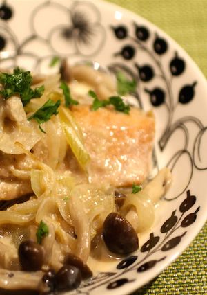 サーモンのしめじ豆乳クリームソース-レシピのメイン写真