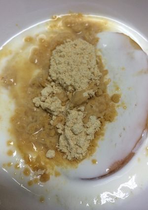 温はちみつりんごきなこ酢ヨーグルト-レシピのメイン写真
