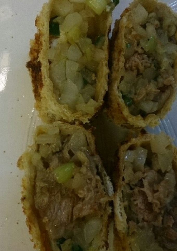 カレー風味☆油揚げの肉ネギ焼き-レシピのメイン写真