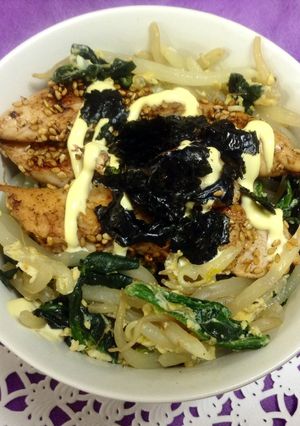 夜食に作ったアッサリささ身丼-レシピのメイン写真