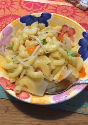 余り野菜で！鍋1つ☆スープパスタ-レシピのメイン写真