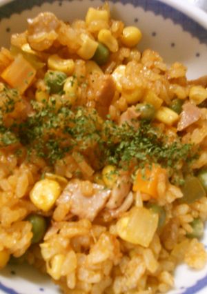簡単 おまかせ 炊飯器 ケチャップライス-レシピのメイン写真