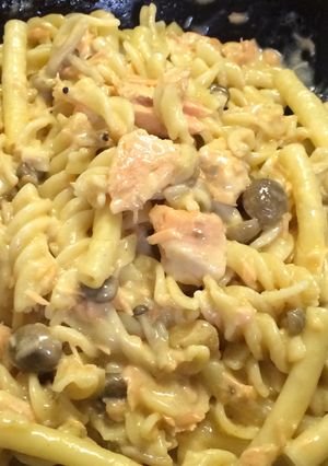 簡単なのに濃厚♪ 鮭のクリームパスタ-レシピのメイン写真