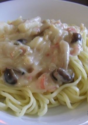 手抜きの茸クリームチーズパスタ-レシピのメイン写真