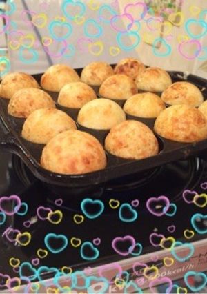 外カリっ中フワ〜☆鉄板で本格的なたこ焼き-レシピのメイン写真