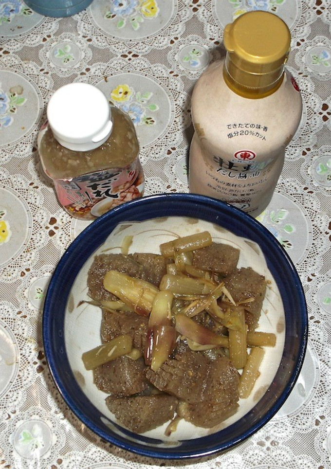凍り蒟蒻・蕗・茗荷のオリーブオイル炒め-レシピのメイン写真