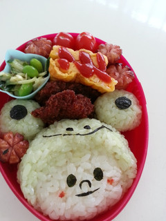 キャラ弁☆カエルのかぶりものしてる子-レシピのメイン写真