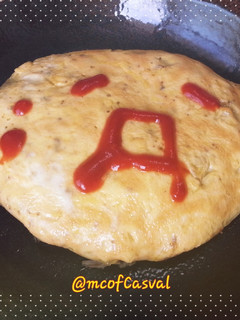 (;´Д`)顔文字オムソバ(;´Д`)-レシピのメイン写真