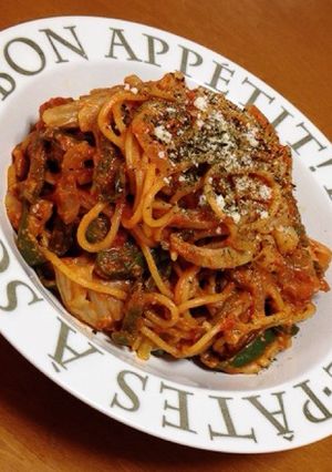 12分!レンジ茹で簡単もちうまナポリタン-レシピのメイン写真