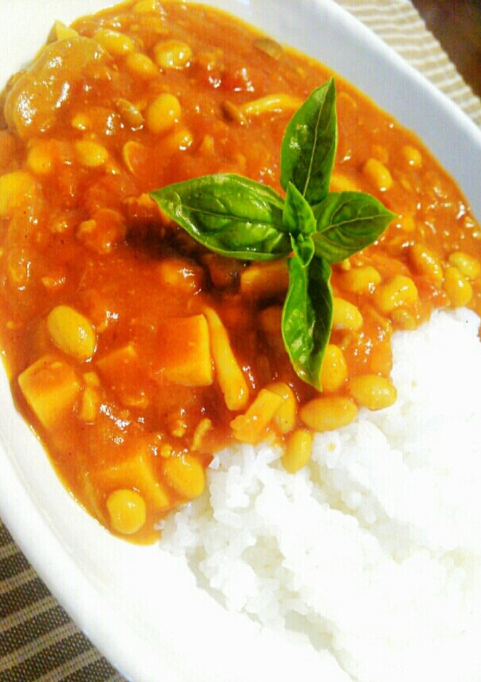 時短＊大豆ときのこのトマトカレー-レシピのメイン写真