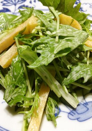 簡単❤︎柿と水菜のサラダ-レシピのメイン写真