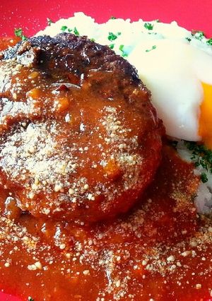 ひとり様ランチに♪ハンバーグプレート♪-レシピのメイン写真