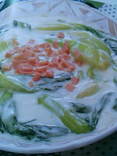 チンゲン菜とハムのクリーム煮-レシピのメイン写真