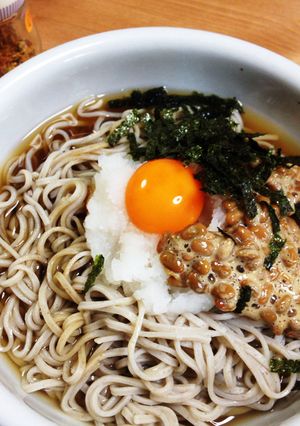 【めん類】のど越しつるっと納豆そば-レシピのメイン写真