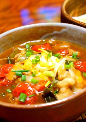 簡単すぐできる♡トマトカレーつけうどん☻-レシピのメイン写真