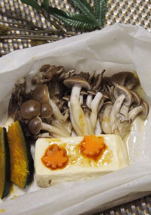 もめん美人ときのこの包み蒸し-レシピのメイン写真