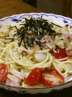 トマトとベーコンのほたてパスタ-レシピのメイン写真