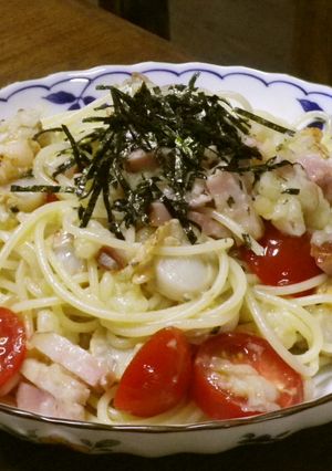 トマトとベーコンのほたてパスタ-レシピのメイン写真