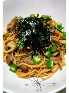 秋香る、舞茸とオクラのスパゲッティ♪-レシピのメイン写真