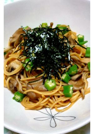 秋香る、舞茸とオクラのスパゲッティ♪-レシピのメイン写真