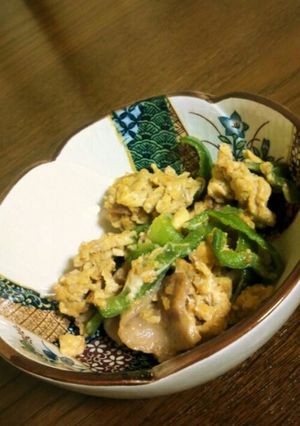豚肉とピーマンの焼きそば風味たまごとじ-レシピのメイン写真