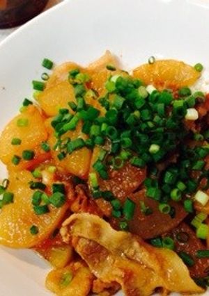 ストウブで豚バラと大根の炒め煮-レシピのメイン写真