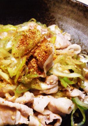【簡単】豚バラ肉とネギのスタミナ和え-レシピのメイン写真