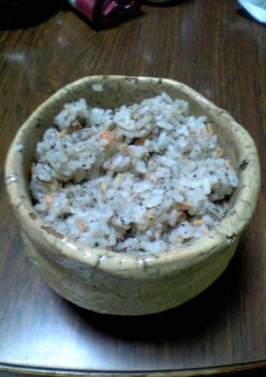 黒ごまシャケ御飯-レシピのメイン写真