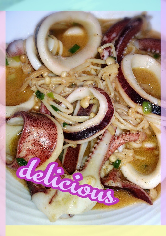 イカとえのきのコク旨ねぎマヨポン炒め-レシピのメイン写真