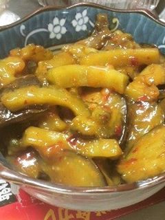 ゴーヤとナスのチリ味噌炒め-レシピのメイン写真