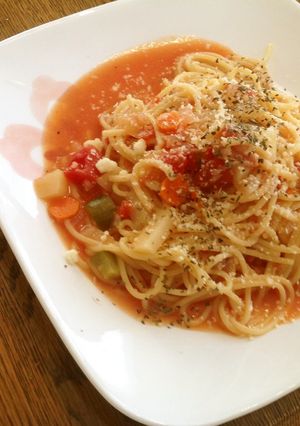 余ったミネストローネで絶品パスタ♪-レシピのメイン写真