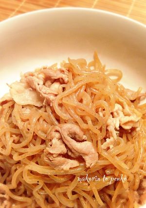 簡単!豚肉と糸こんにゃくのきんぴら-レシピのメイン写真