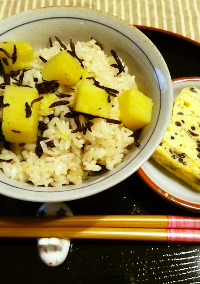 秋！ひじき煮×さつまいもご飯♪-レシピのメイン写真