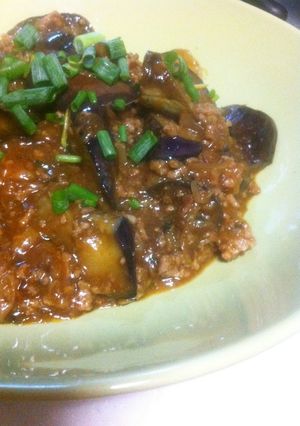 赤みそでコク旨♪なすとひき肉のとろりん煮-レシピのメイン写真