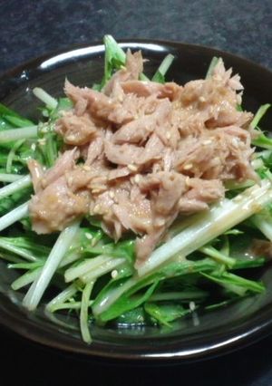 水菜とツナのサラダ-レシピのメイン写真
