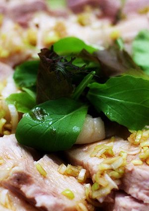 ダッチオーブンで香味ソースの厚切り雲白肉-レシピのメイン写真