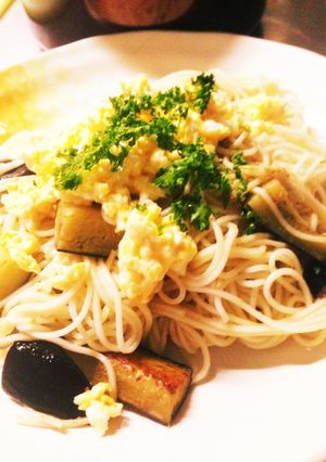 グリーンカレー風味の冷麦-レシピのメイン写真