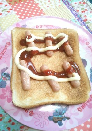 ポークビッツケチャマヨトースト-レシピのメイン写真