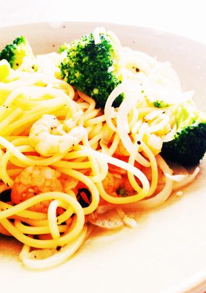ブロッコリーと小エビの塩昆布パスタ-レシピのメイン写真