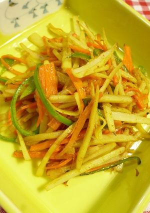 シャキシャキ蓮根(レンコン)のカレー炒め-レシピのメイン写真