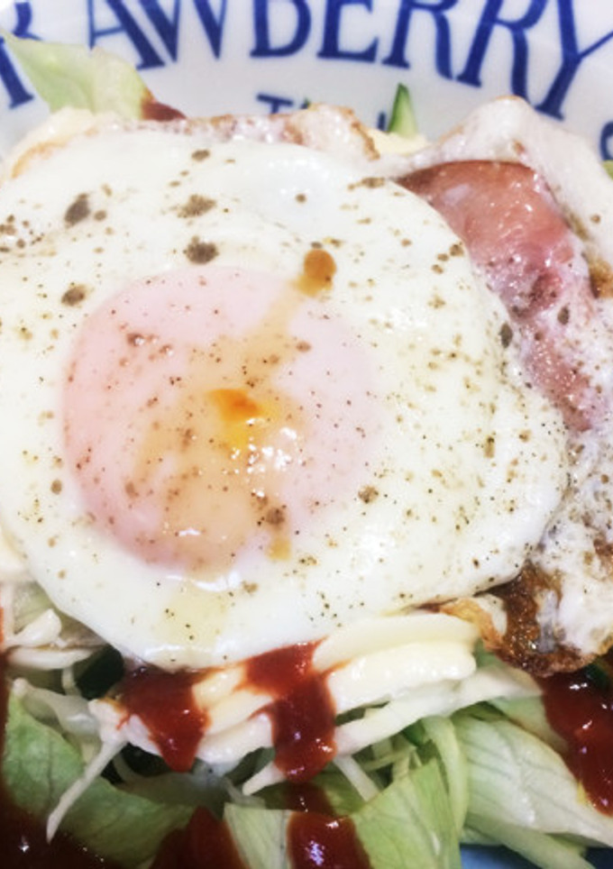 簡単♪激ウマ☆ハムエッグ丼-レシピのメイン写真