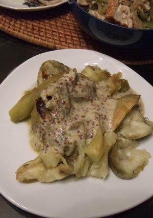 焼きナスの豆乳マスタードソースがけ-レシピのメイン写真