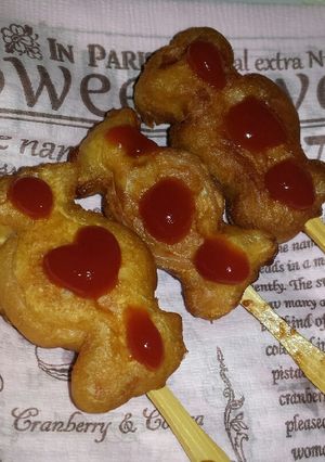 お弁当にｷｬﾝﾃﾞｨｱﾒﾘｶﾝﾄﾞｯｸﾞ-レシピのメイン写真