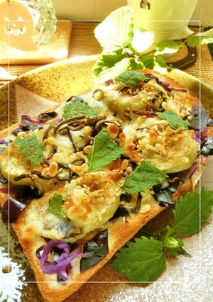 鮮やか紫✾茄子の和トースト-レシピのメイン写真
