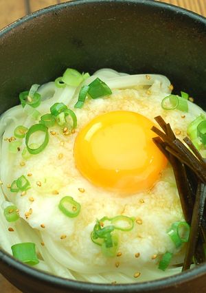 ネバネバ好き必見！山かけ釜玉うどん-レシピのメイン写真