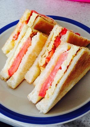 簡単☆玉子とトマトのホットサンド-レシピのメイン写真